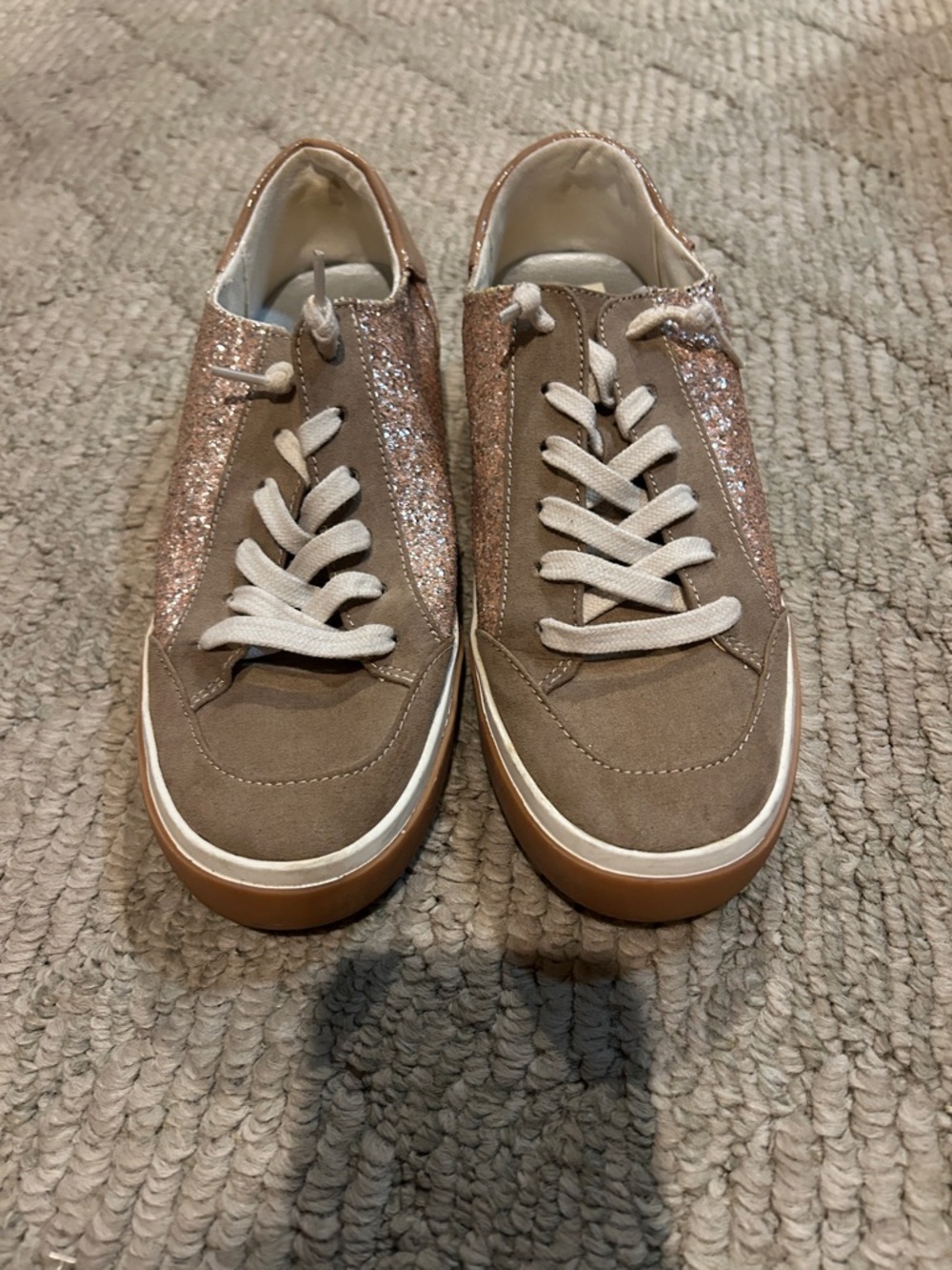 Dolce Vita Women’s Glitter Casual Sneakers - Rose Gold - Picture 12 of 13
